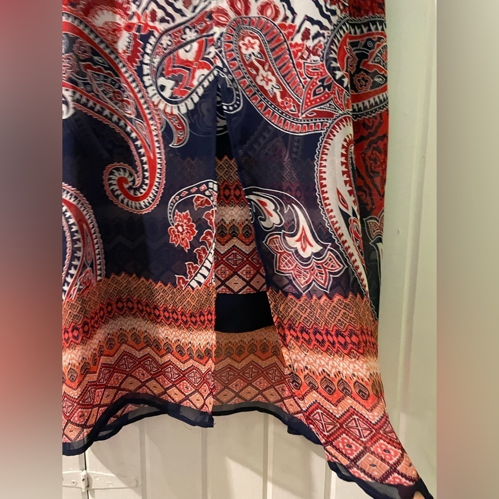 Roz & Ali paisley tank blouse-large like new - Picture 9 of 13